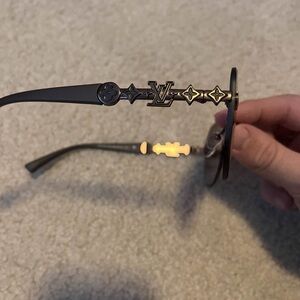Pre Owned Louis Vuitton Black and Gold Designer Sunglasses
